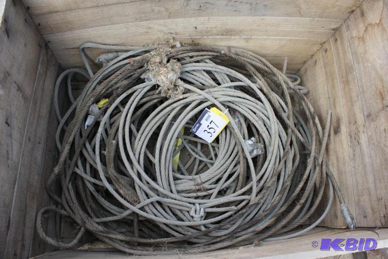 lot 357 image: Box Lot of 58" Steel Cable....