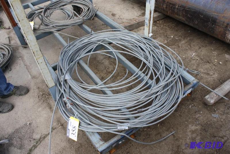 lot 358 image: Lot of 12" Steel Cable....