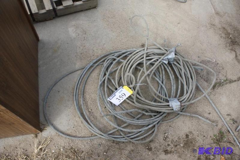 lot 359 image: Lot of 58" Steel Cable....