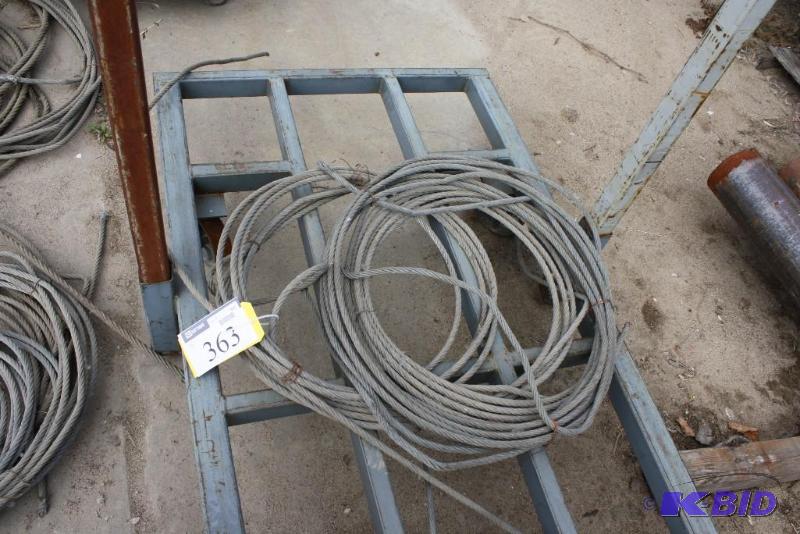 lot 363 image: Lot of 58" Steel Cable....