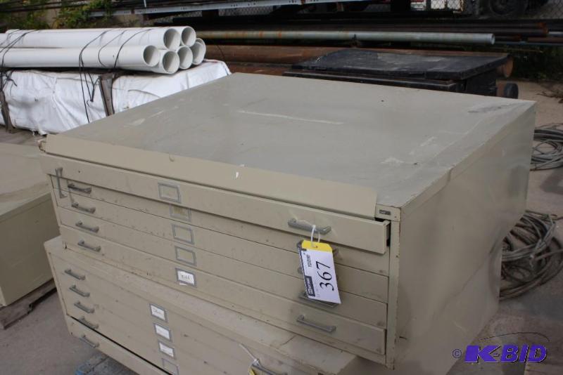 lot 367 image: Metal Filing CabinetStorage Unit 5 Drawers...
