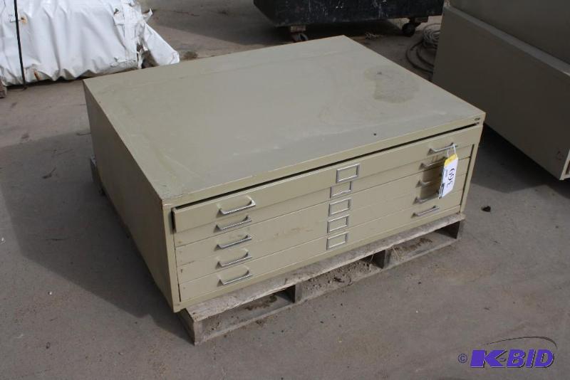 lot 369 image: Metal Filing CabinetStorage Unit 5 Drawers...