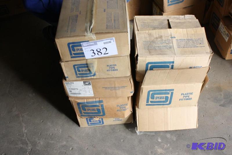 lot 382 image: Box Lot of (70) Spears CPVC Cross Socket Spri...