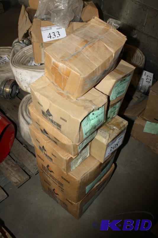 lot 398 image: Box Lot of (9) Galvanized Pipe Fittings Inclu...