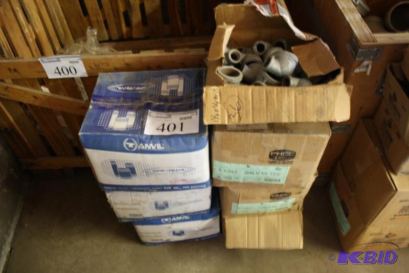 lot 401 image: Box Lot of (7) Miscellaneous Galvanized Pipe ...