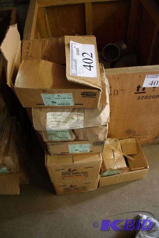 lot 402 image: Box Lot of (8) Miscellaneous Galvanized Pipe ...