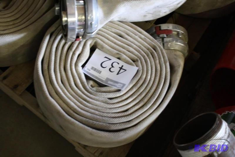 lot 432 image: Fire Hose with Metal Fittings....