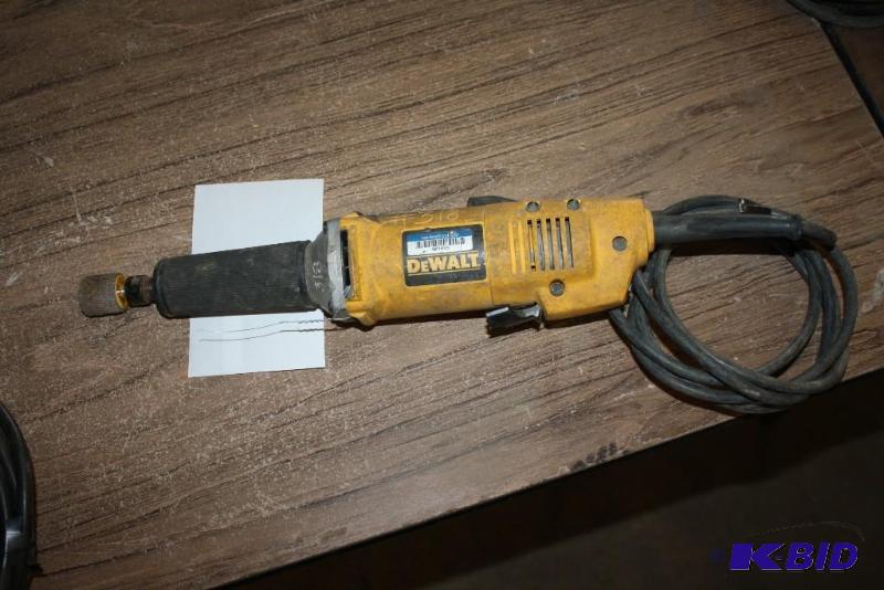 lot 460 image: DeWalt Electric Die Grinder Cord Yellow In...