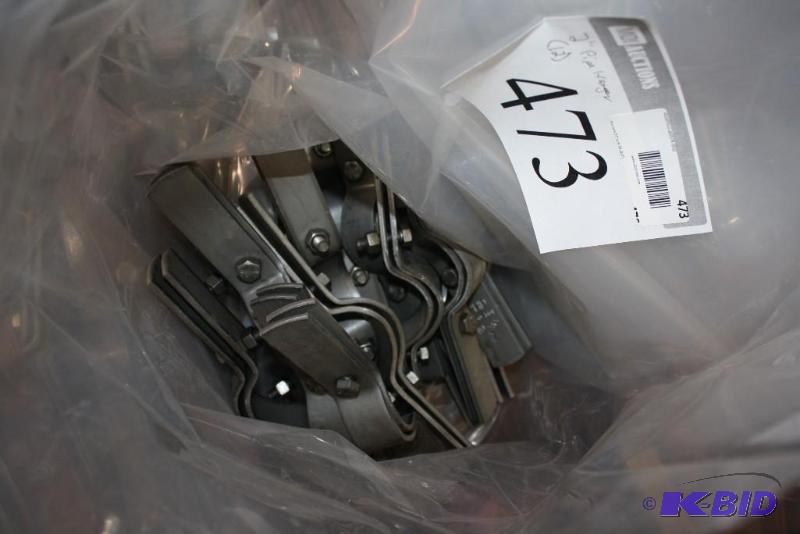 lot 473 image: Bag Lot of Metal Pipe Hangers 2" app. ...