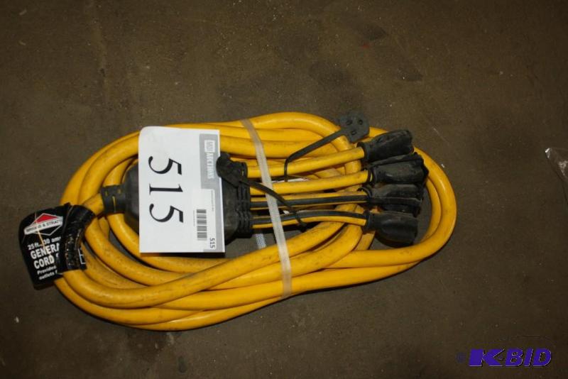lot 515 image: Briggs & Stratton Generator Adapter Cord ...