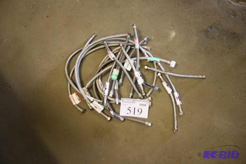 lot 519 image: Lot of (19) Faucet Connectors Flexible 38&...