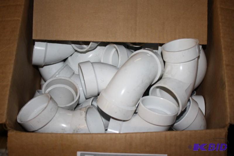 lot 539 image: Box Lot of (6) Nibco PVC Pipe Elbows 90 Degr...