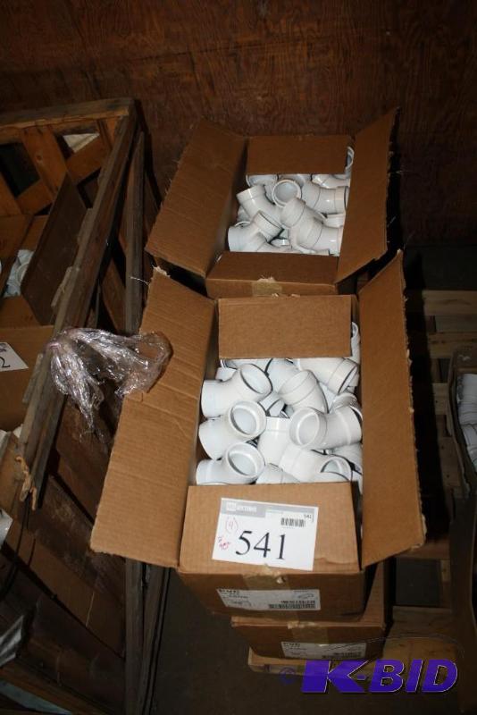 lot 541 image: Box Lot of (4) Nibco PVC Pipe Elbows 90 Degr...