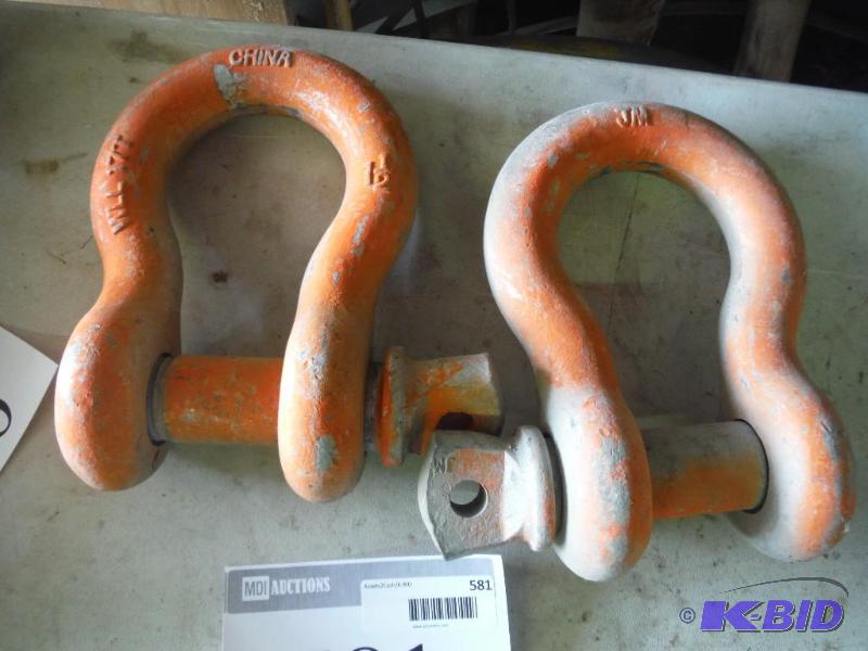 lot 581 image: Lot of (2) Anchor Shackle for Towing Bolt Ty...