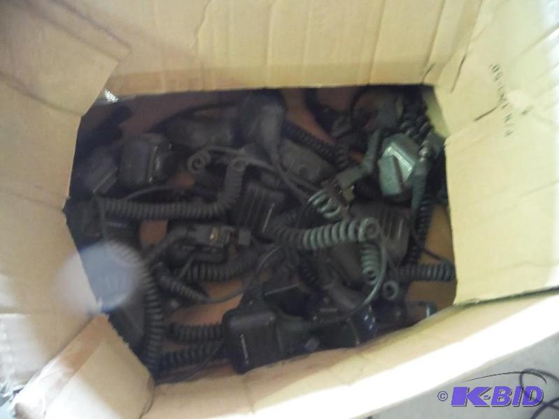 lot 594 image: Box of Walkie Talkie Microphones for Motorola...