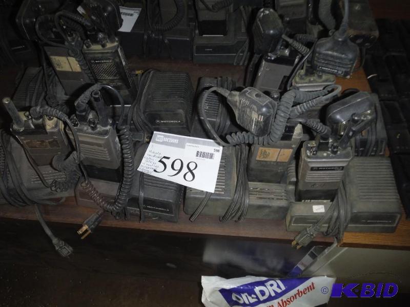 lot 598 image: Lot of (8) Miscellaneous Motorola Handheld Wa...