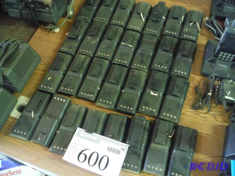 lot 600 image: Lot of (27) Used 7.5 Volt Batteries for Motor...