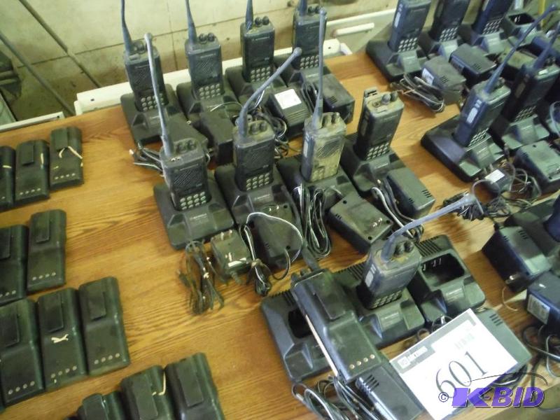 lot 601 image: Lot of (10) Motorola GTX Handheld Walkie-Talk...