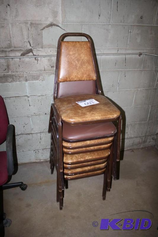 lot 603 image: Lot of (8) Chairs Vinyl Seats and Backings ...