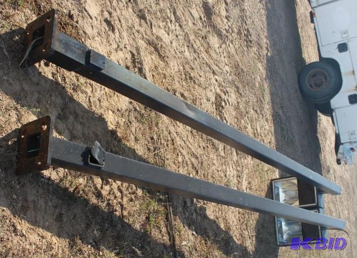 Lot of (2) Light Poles Sodium bulb 14 tall...