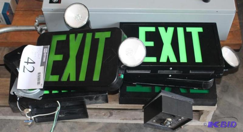 Lot of (5) Exit Signs 12&quot x 9&quot Gr...