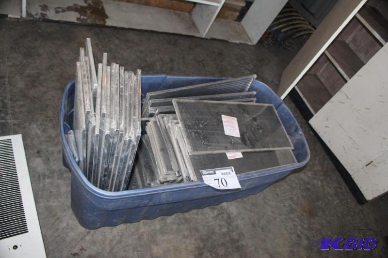 Bin Lot of (65) Filters 22&quot x 10&quot....