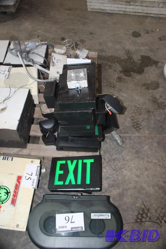 Lot of (8) Exit Signs 8&quot x 12&quot Gr...