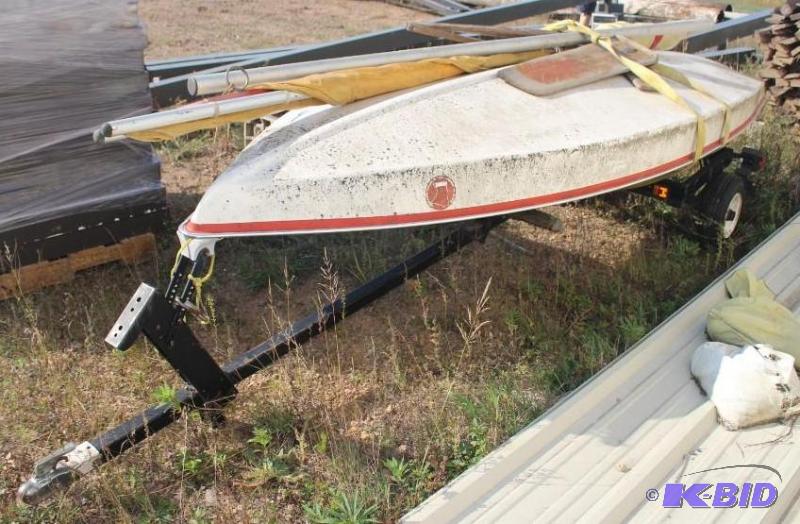 14 Sailboat w Trailer includes sail, paddl...