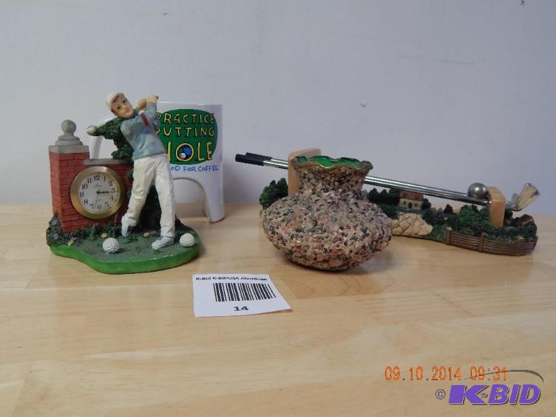 lot 14 image: golf officehome decor and small vase ...