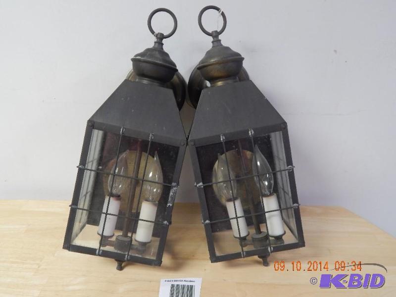 lot 17 image: hardwire outside lanterns&nbspset of 2...