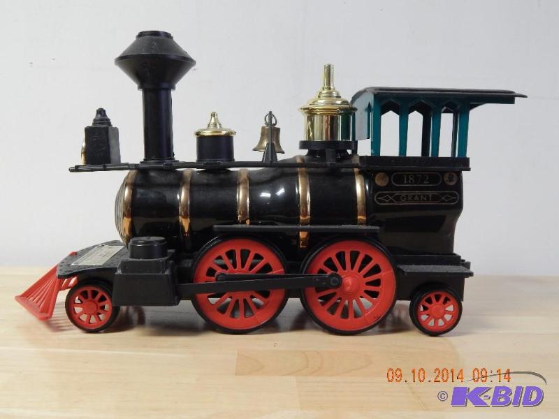 lot 4 image: 1872 train engine decanter ...