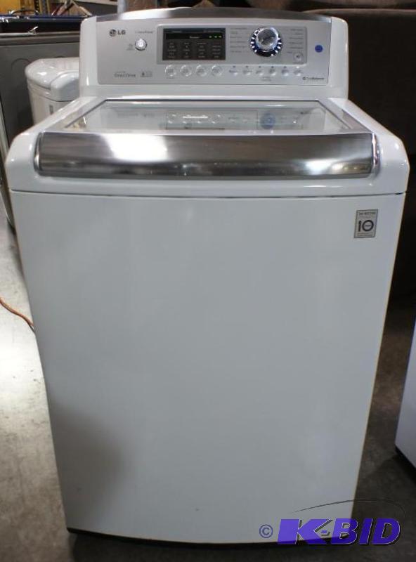 lot 6 image: New LG Washer Model # (WT5070CW) MSRP $ 1029...