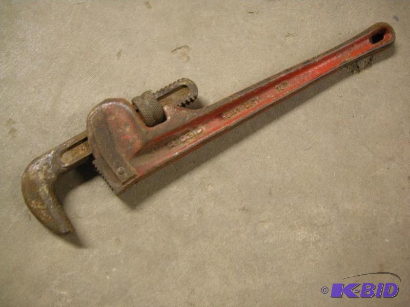 lot 72 image: Ridgid 18 pipe wrench