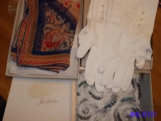 Vintage Chiffon Scarf (Hand Printed, Hand Rol...
