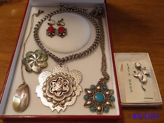 Lot Of Assorted Silver Tone Jewelry (Some Mar...