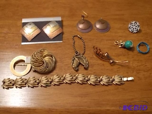 Goldtone Bracelet By Trifari, Horse Key Fob, ...