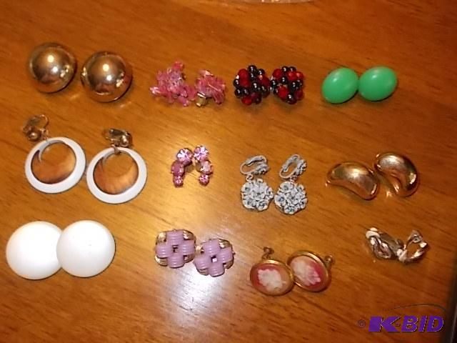 12-Pair Vintage Clip Earrings (Made In West G...