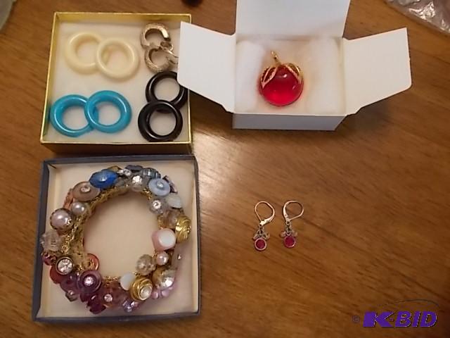 AVON Apple Pin, AVON Clip Earring Set With Ch...