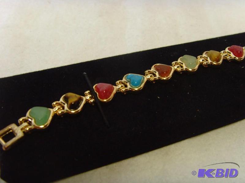 Gemstones Heart Bracelet