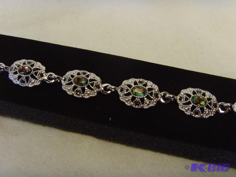 Opal Gem Flower Bracelet