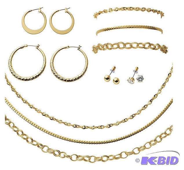 Goldtone 10 Piece Jewelry Set