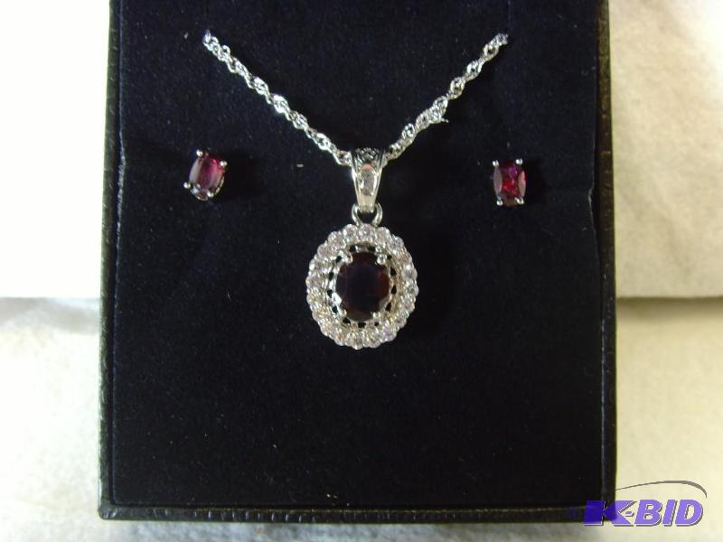Purple Oval Gem Set