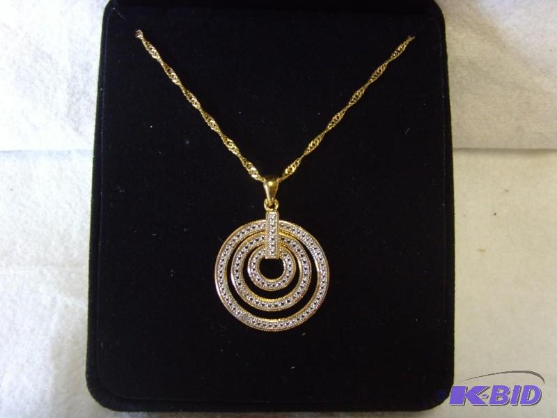 Crystal Hoop Pendant Necklace