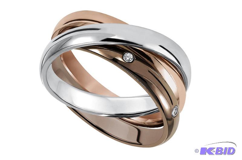 Steel Diamond Accent Rolling Ring