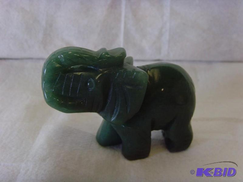 Hand Carved Jade Gem Elephant