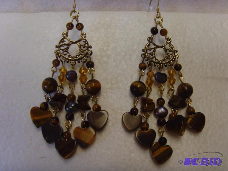 Heart Gem Earring Set
