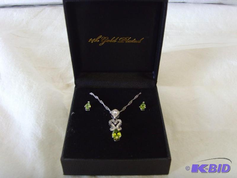 14 K Gold Necklace & Earring Set