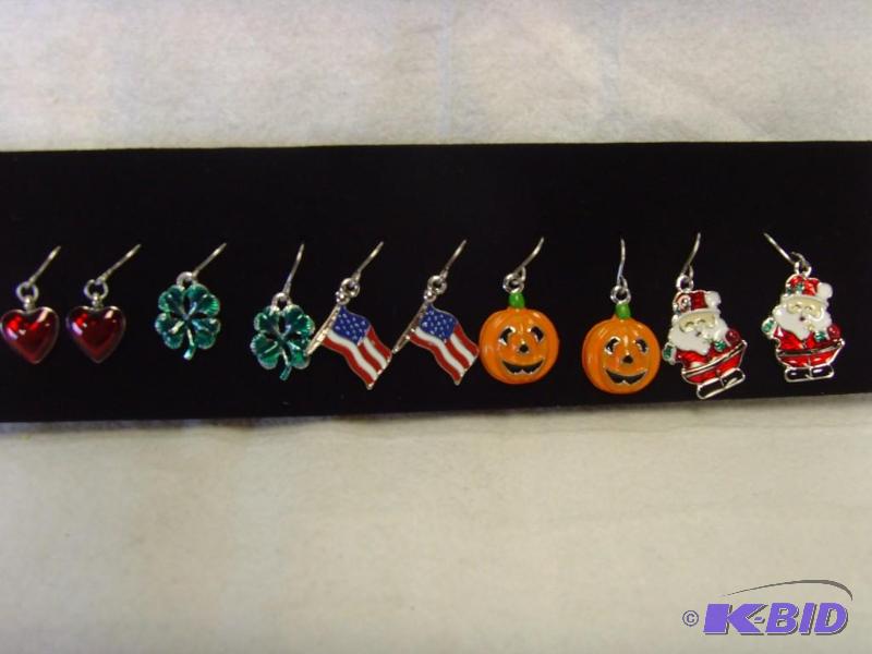 5 Pair Holiday Earring Set