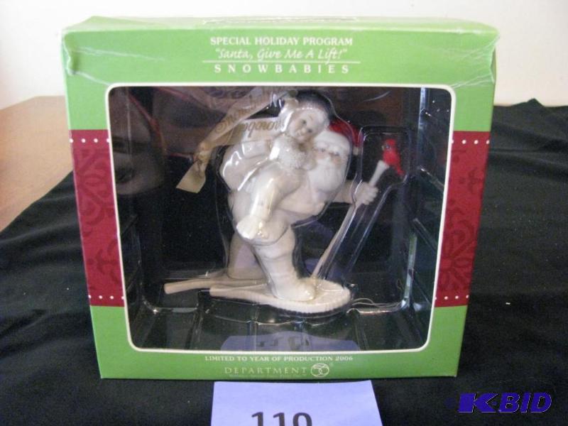 lot 110 image: Dept 56 Snowbabies, &quotSanta give me a lif...