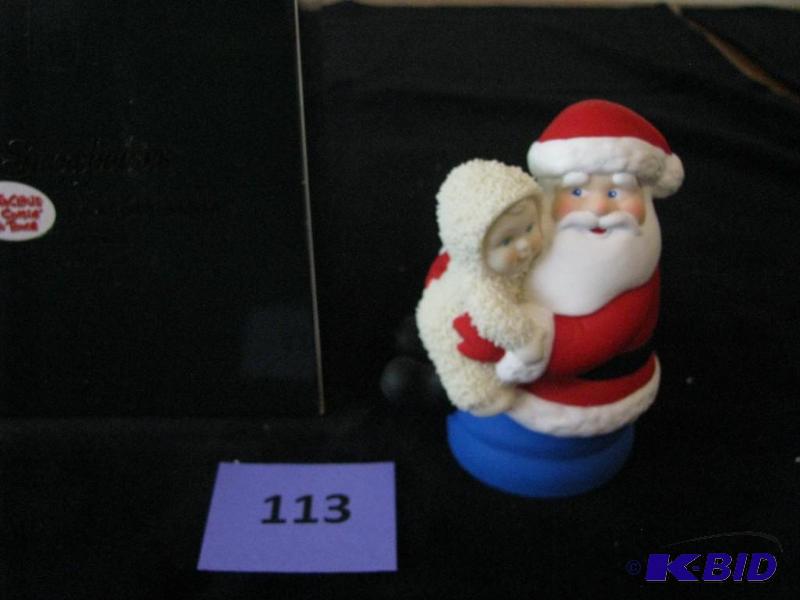 lot 113 image: Dept 56 Snowbabies, &quotI love you Santa&qu...